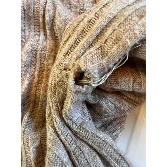 Lavish Oatmeal Long Sleeve Babydoll Blouse With Buttons Size L - Picture 5 of 5